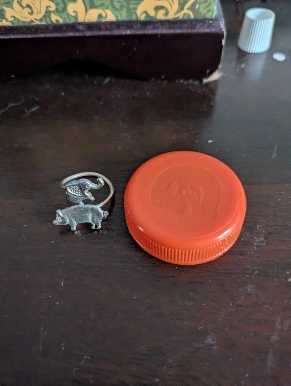 Statement Wrap Ring Elephant And Pig Cute Animal Stack Handmade Adjustable